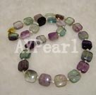 pearl and rainbow fluorite necklace under $ 15