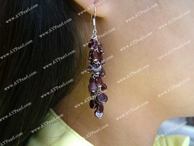 6mm garnet earrings