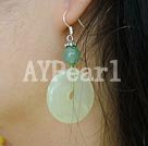 serpentine jade stone earrings