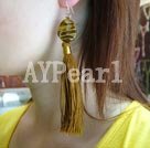 Handmade tiger stone earring