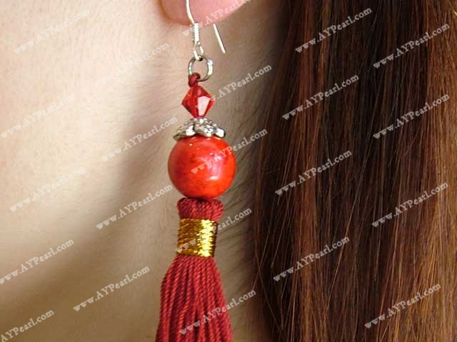 blood stone earring