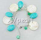 Discount Pulseira turquesa e shell