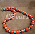 coral and turquoise necklace