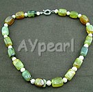 Discount pearl and serpentine jade neckalce