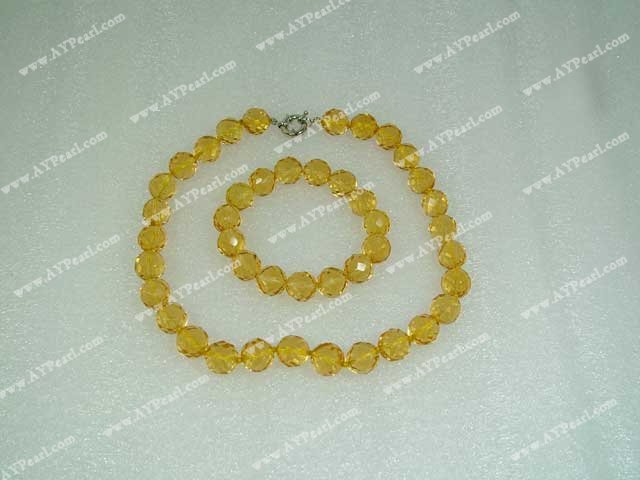14mm synthetical citrine sets