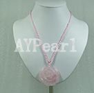 Discount collana fiore quarzo rosa