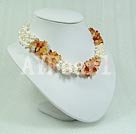 Discount pearl and agate necklace