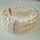 6-7mm pearl and rose quartz bracelet under $12