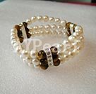 6-7mm pearl and tiger's eye bracelet under $12