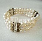 pearl Smoky quartz bracelet