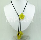 lemon stone flower necklace under $ 15