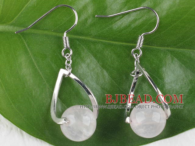 favourite 10mm rose quartze ball earrings 