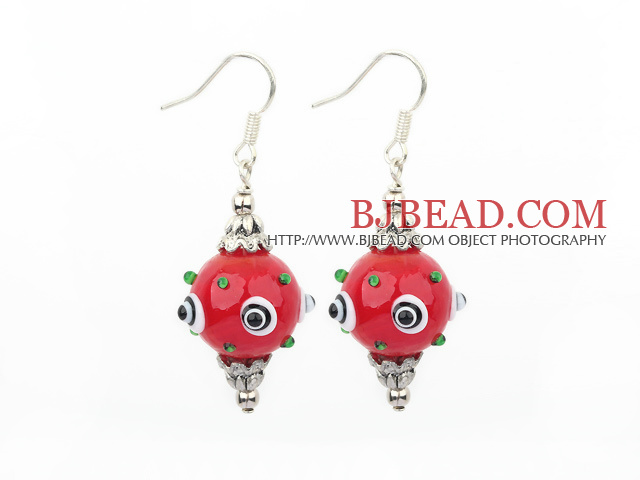 colored glaze crystal earrigns