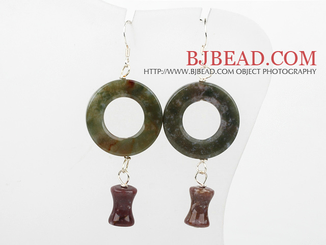 india agate earrings