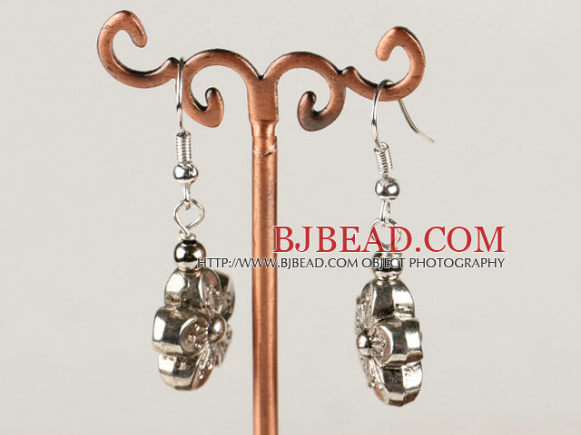 metal jewelry flower shape alloy earrings
