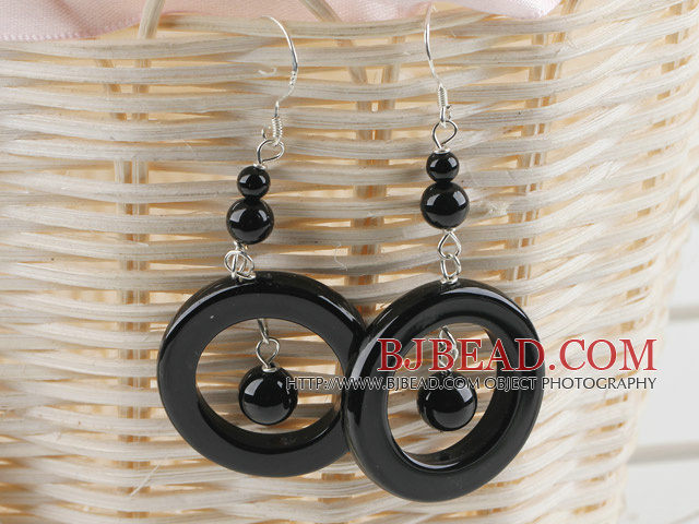 black agate earrings