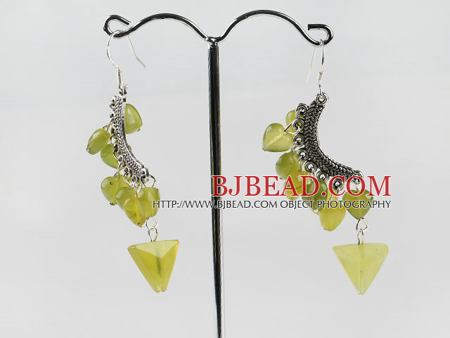 faceted lovely South Korea jade earrrings