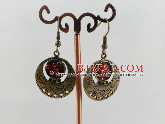 lovely round copper earrings