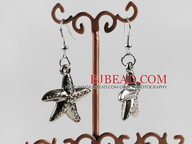 vogue jewelry starfish silver like fashion earrings