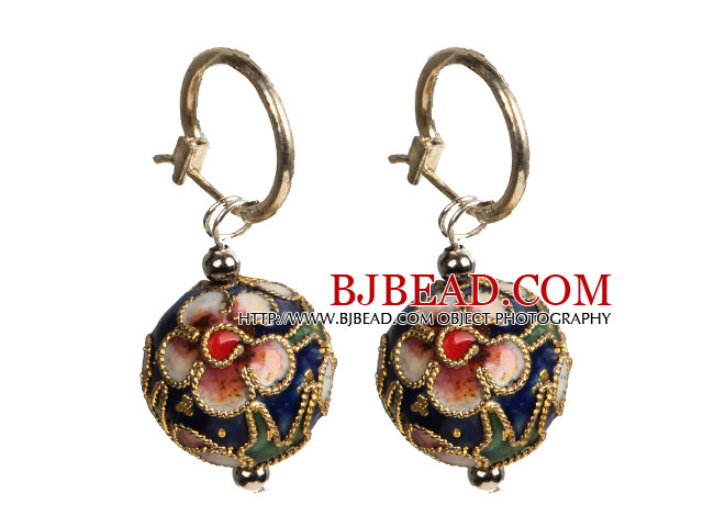 Simple Style Vintage Cloisonne Ball Earrings