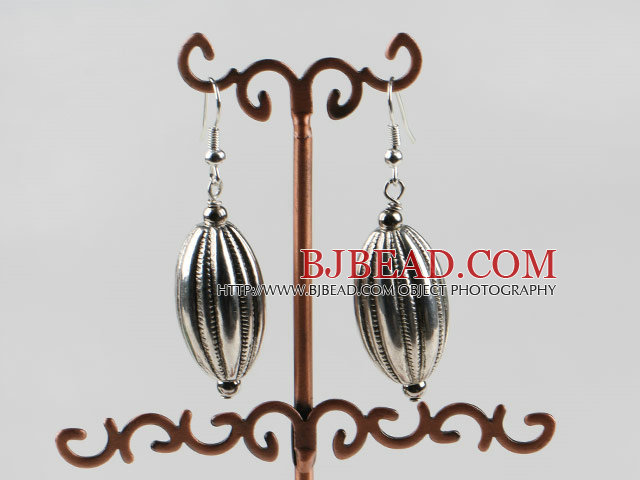 rugby shape vogue jewelry silver like fashion earrings
