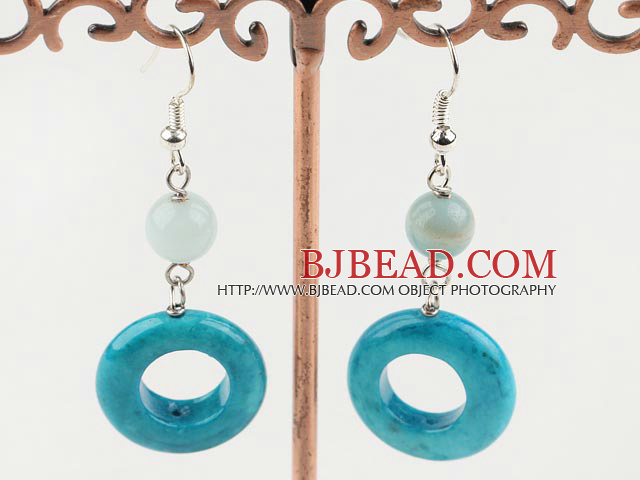 blue spider stone earrings