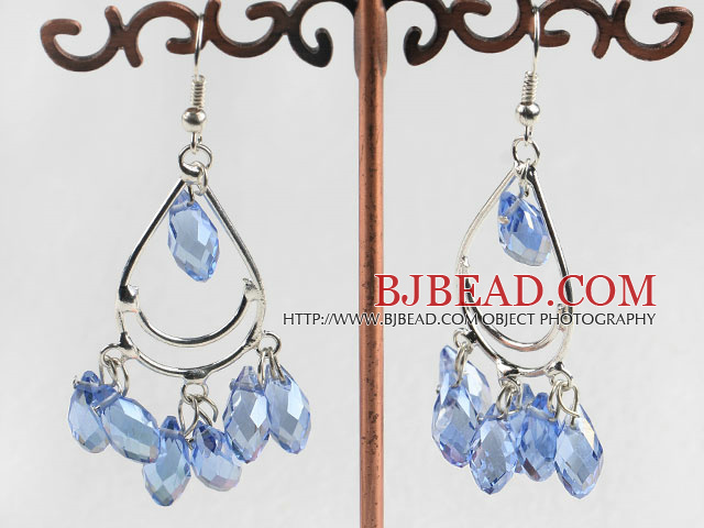 lovely light blue crystal earrings