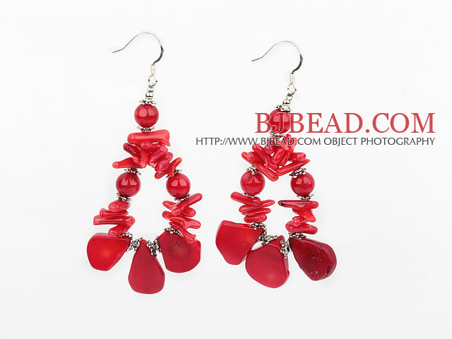 red coral earrings