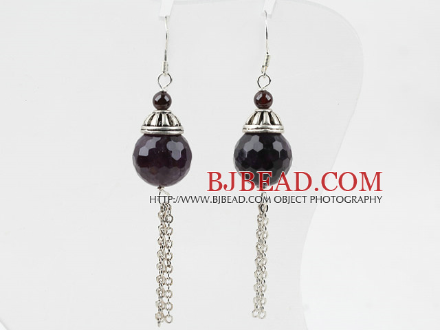 Lovely Style Amethyst Long Earrings