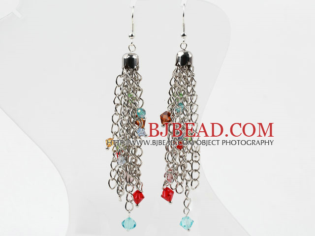 New Design Multi Color Crystal Dangle Earrings