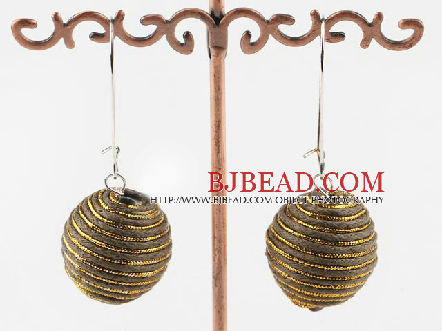 line ball earrings