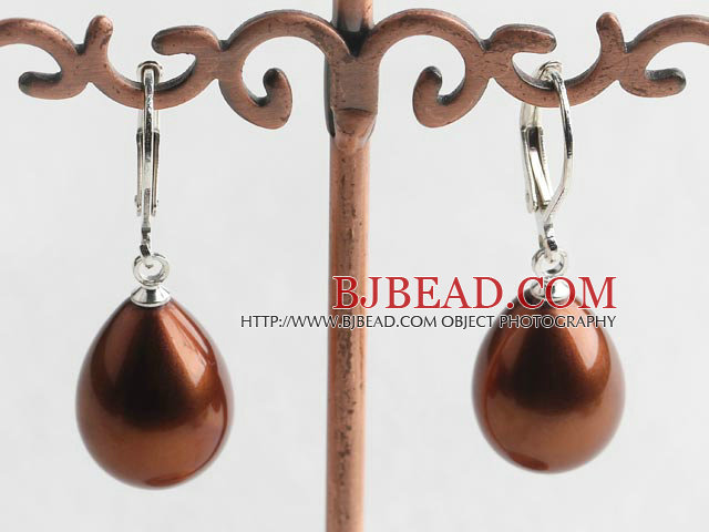sea shell pear shape earrings