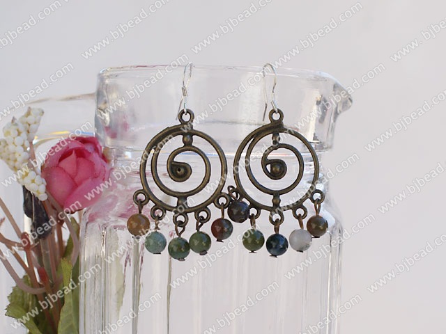 indian agate earrings