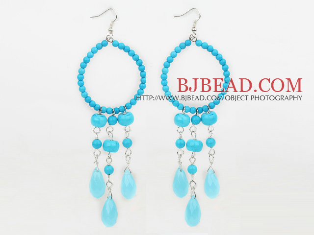 beautiful turquoise drop shape earrings