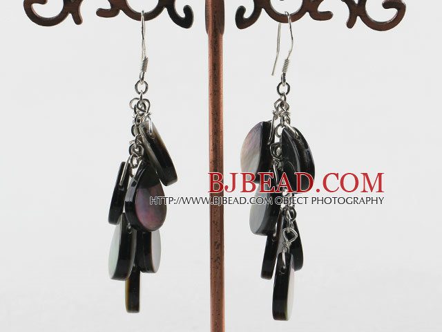 black lip shell earrings
