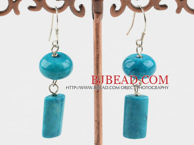 blue spinder stone earrings