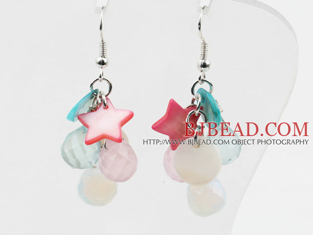 Assorted Crystal and Multi Shell Earrings
