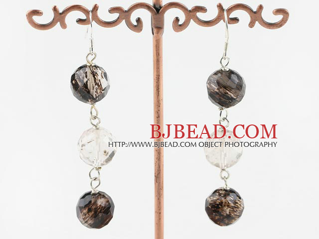 melting crystal dangle earrings