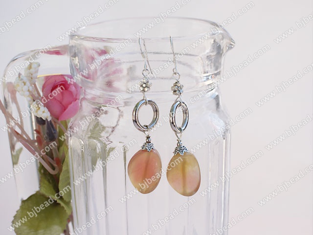 16*20mm three colored jade earrings