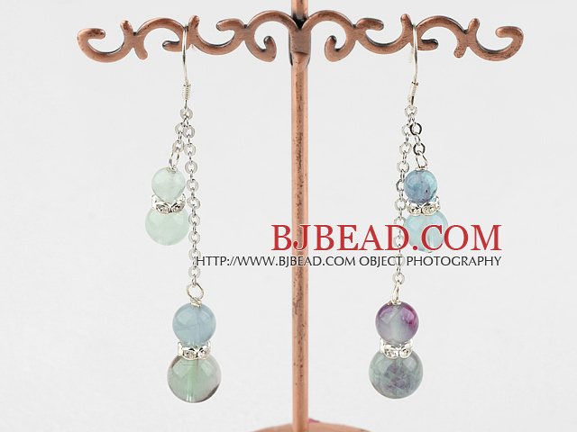 rainbow flourite earrings