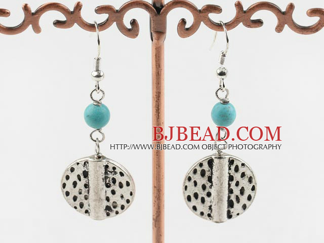 turquoise and tibet sivler earrings