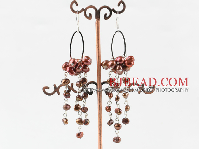 dyed pearl earrings