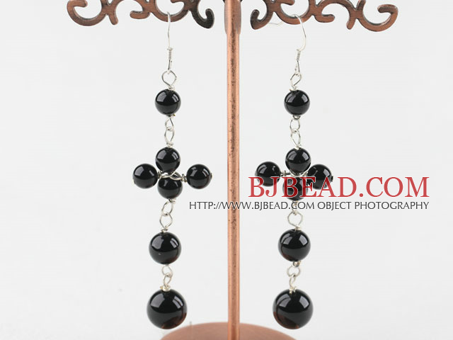 black agate earrings