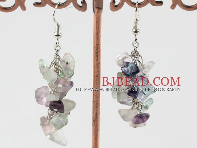 rainbow flourite earrings