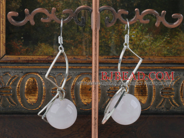 rose quartze earrings