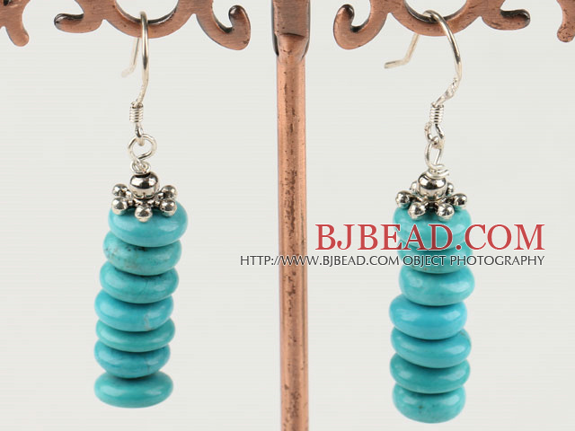 burst pattern turquoise earrings
