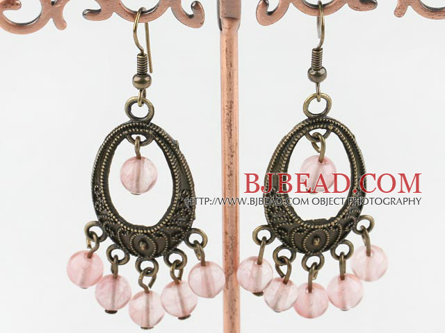 cherry quartz earrings