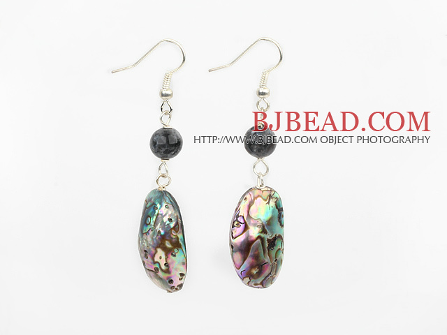 abalone shell and labradorite earrings