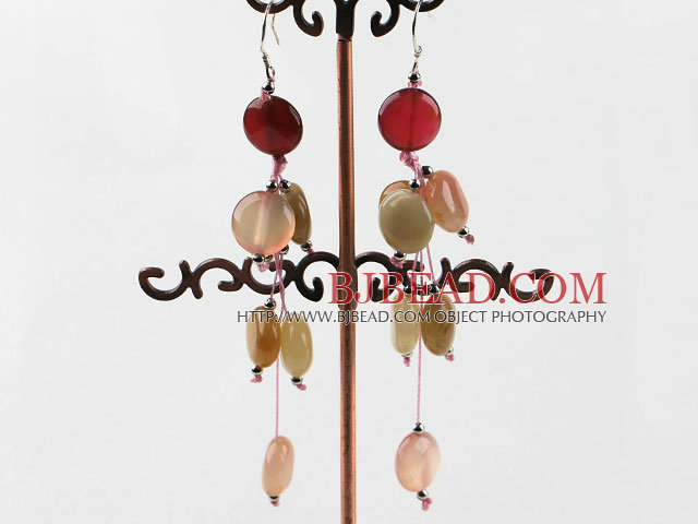 3-color jade earrings