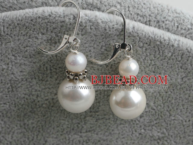 pearl sea shell bead earring